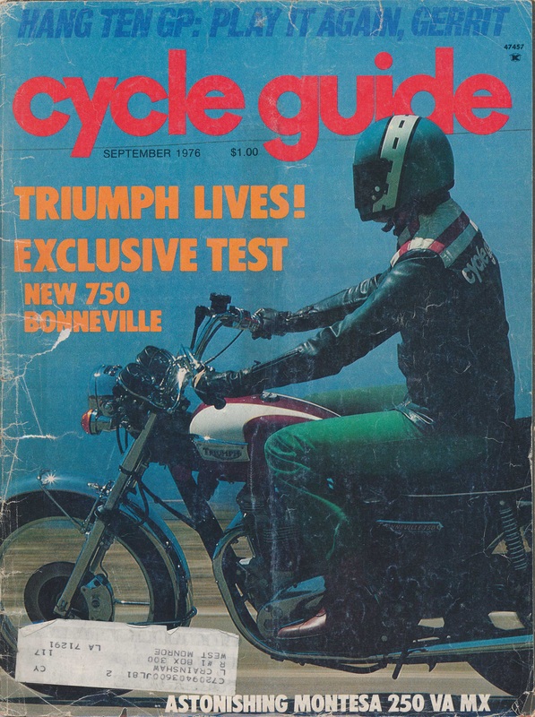 1976 Sept Cycle Magazine 750 Suzuki 7-Speed Enduro B2139 